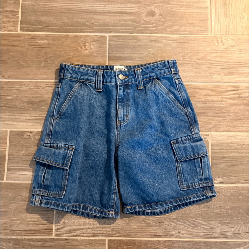 Princess Polly Blue Cargo Shorts